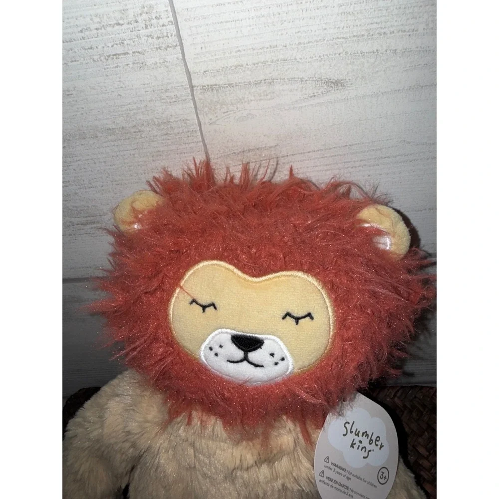 Slumberkins Lion Kin Plush Stuffed Animal Tan Rust Mane Emotional Support  NWT